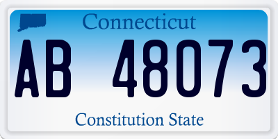 CT license plate AB48073