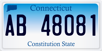 CT license plate AB48081