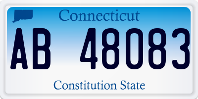 CT license plate AB48083