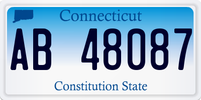 CT license plate AB48087