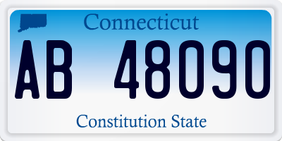 CT license plate AB48090