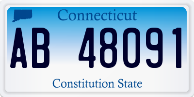 CT license plate AB48091