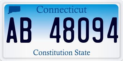 CT license plate AB48094