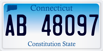 CT license plate AB48097