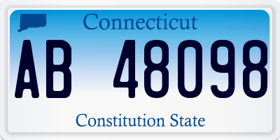 CT license plate AB48098