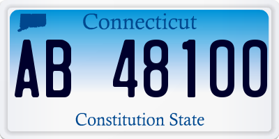 CT license plate AB48100