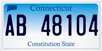 CT license plate AB48104
