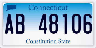 CT license plate AB48106