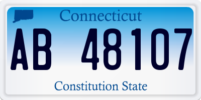 CT license plate AB48107