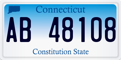 CT license plate AB48108