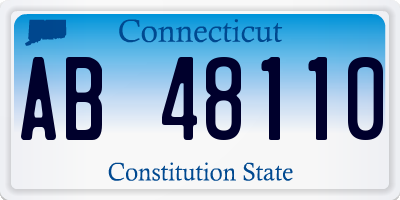 CT license plate AB48110