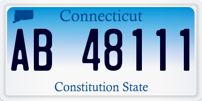CT license plate AB48111