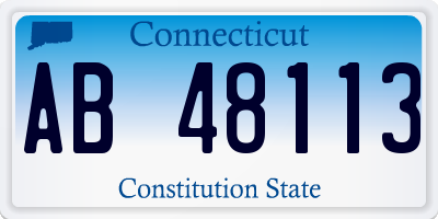 CT license plate AB48113