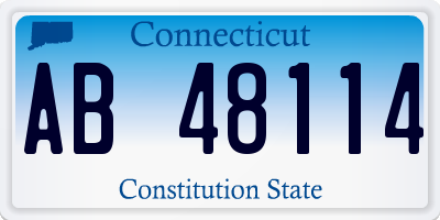 CT license plate AB48114