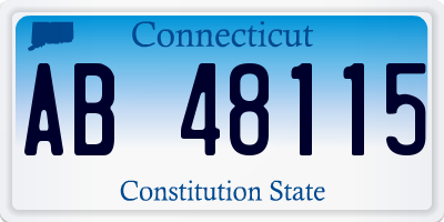CT license plate AB48115
