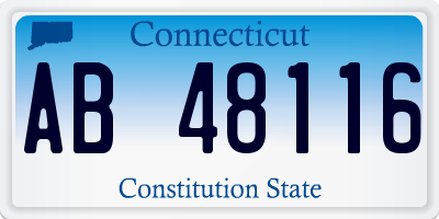 CT license plate AB48116