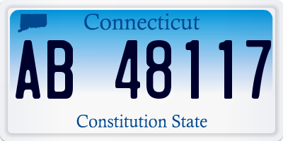 CT license plate AB48117