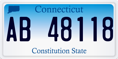 CT license plate AB48118