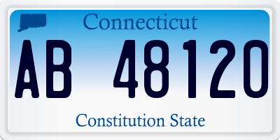 CT license plate AB48120