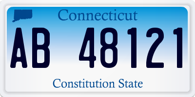 CT license plate AB48121