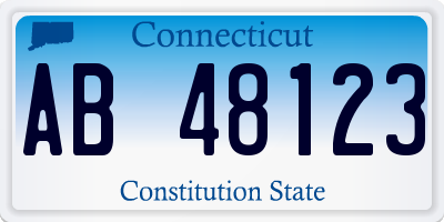 CT license plate AB48123