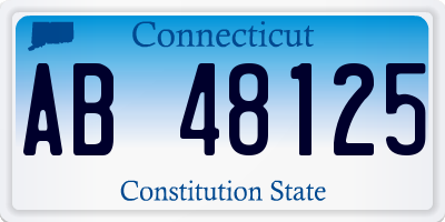 CT license plate AB48125