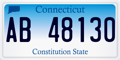 CT license plate AB48130