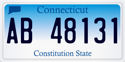 CT license plate AB48131