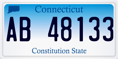 CT license plate AB48133