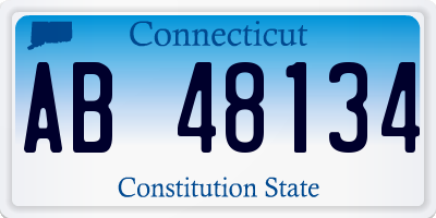 CT license plate AB48134