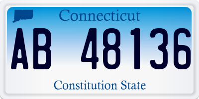 CT license plate AB48136