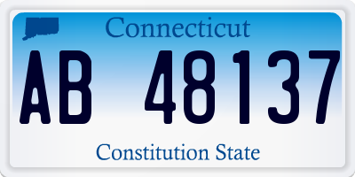 CT license plate AB48137