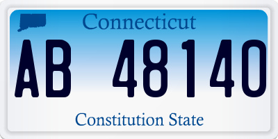 CT license plate AB48140