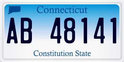 CT license plate AB48141