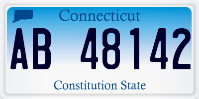 CT license plate AB48142