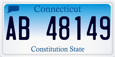 CT license plate AB48149