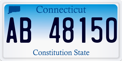 CT license plate AB48150