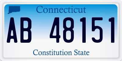 CT license plate AB48151