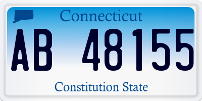 CT license plate AB48155