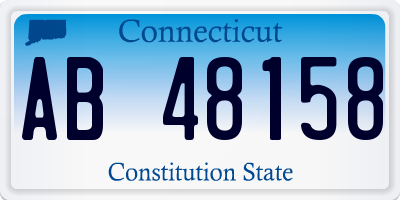 CT license plate AB48158