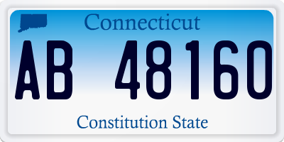 CT license plate AB48160