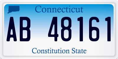 CT license plate AB48161