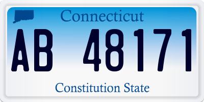 CT license plate AB48171