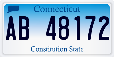 CT license plate AB48172