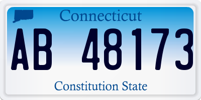 CT license plate AB48173