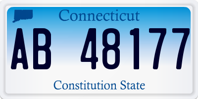 CT license plate AB48177