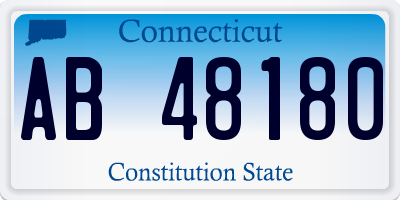 CT license plate AB48180