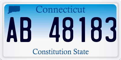 CT license plate AB48183