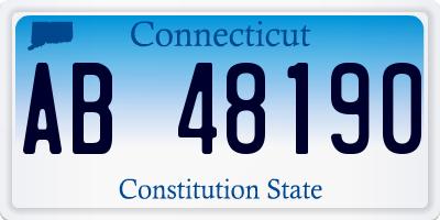 CT license plate AB48190