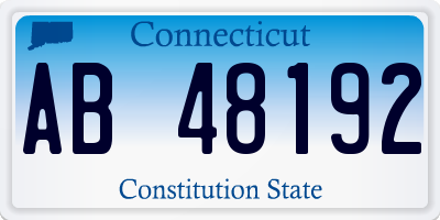 CT license plate AB48192